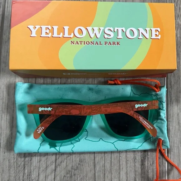 Goodr Green and Yellow National Park Series Sunglasses- Yellowstone Park - Picture 3 of 4